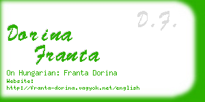 dorina franta business card